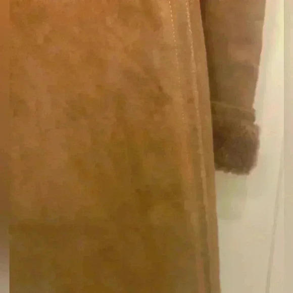 Mango Tan Leather Jacket with Fur Trim - Picture 7 of 8